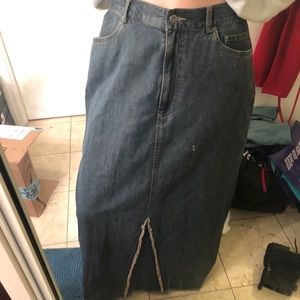 Denim Maxi Skirt 12